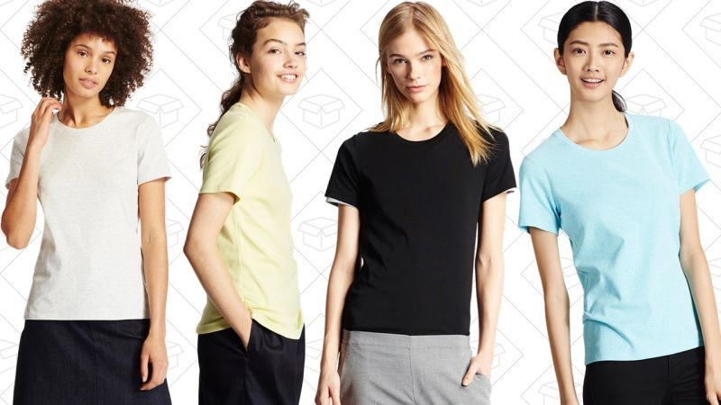 Women’s Supima Cotton Crew Neck T-Shirt, 4 for $30